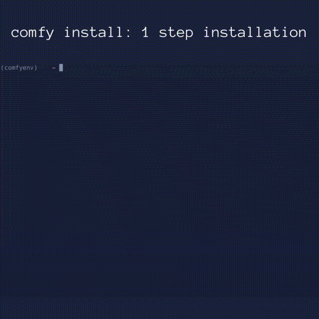 comfy-cli 主界面
