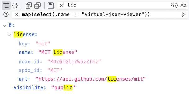 virtual-json-viewer 界面截图