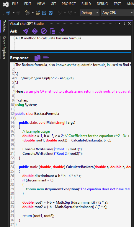 VisualChatGPTStudio 界面截图