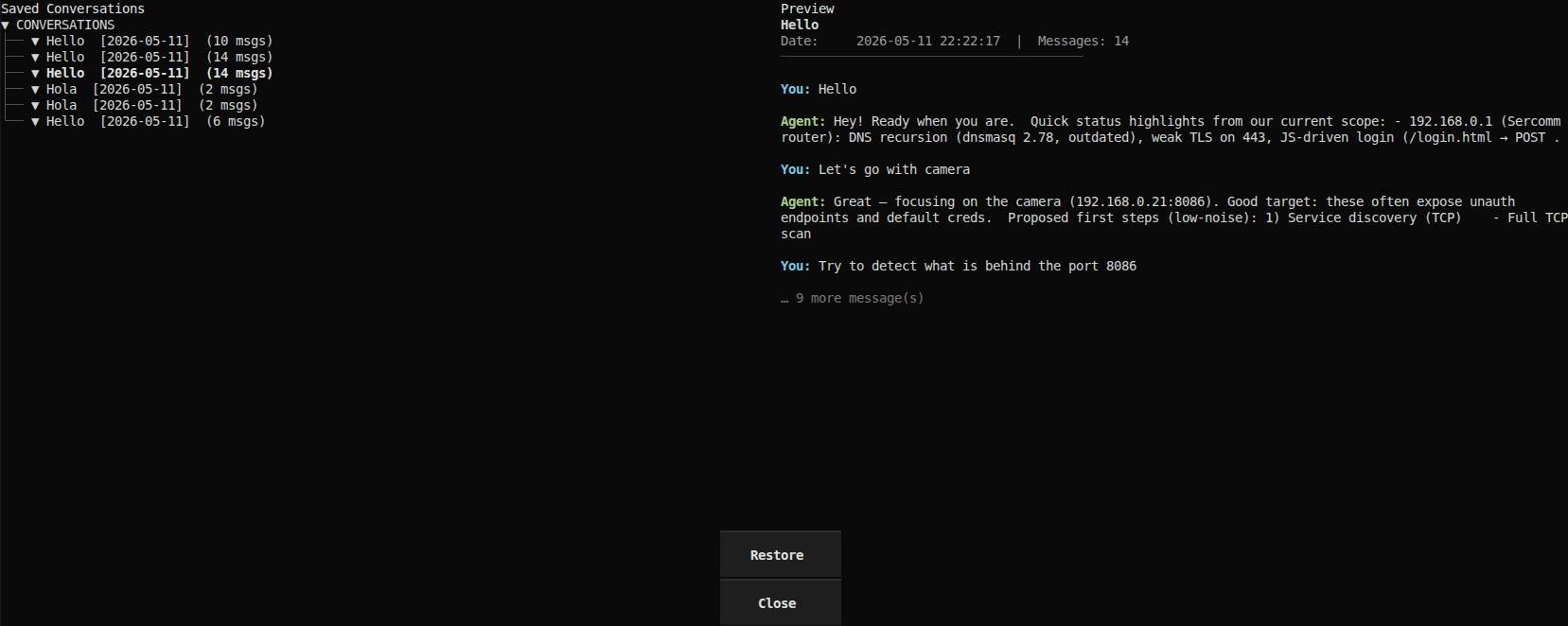 pentestagent 界面截图