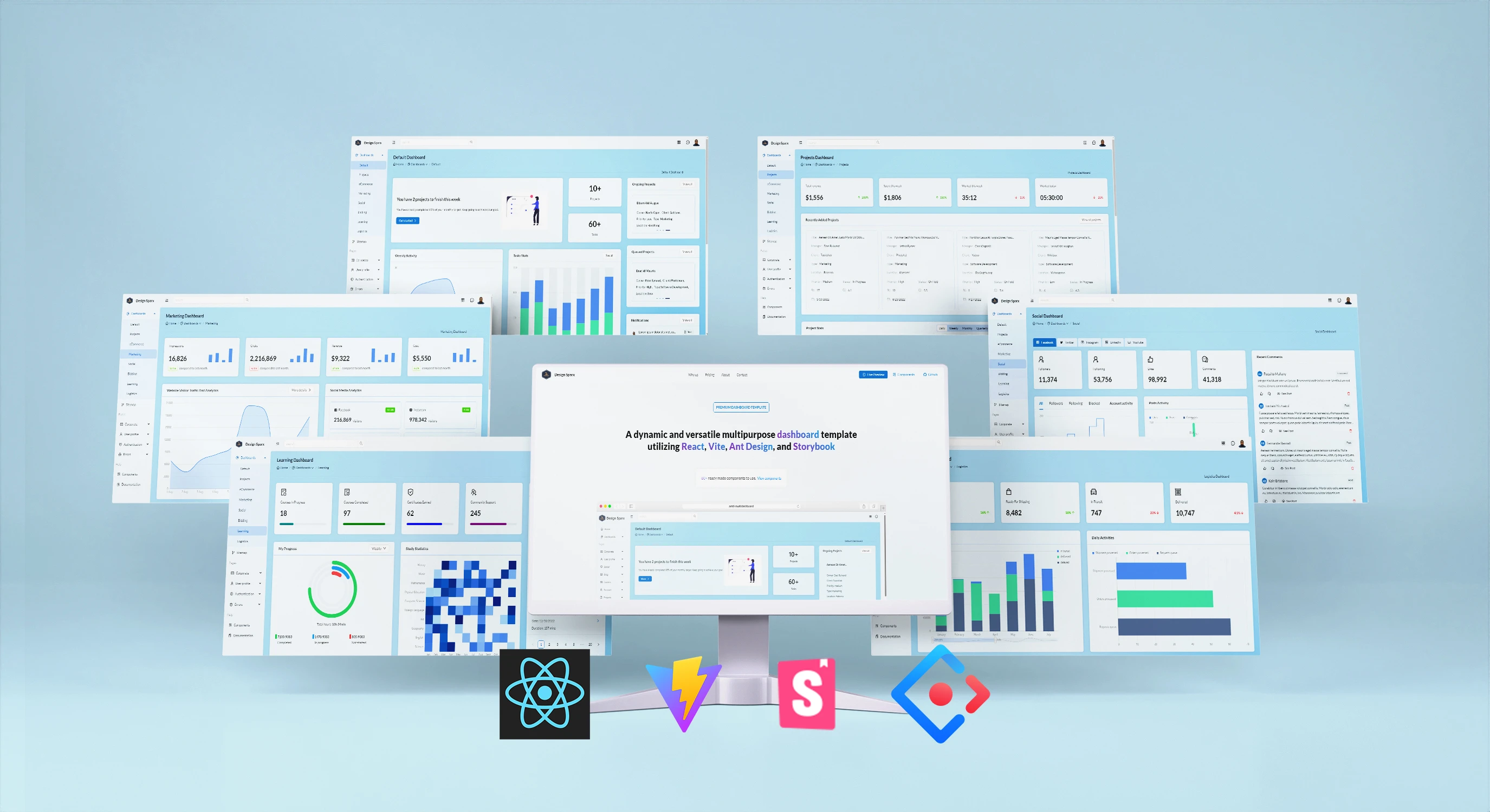 antd-multipurpose-dashboard 主界面