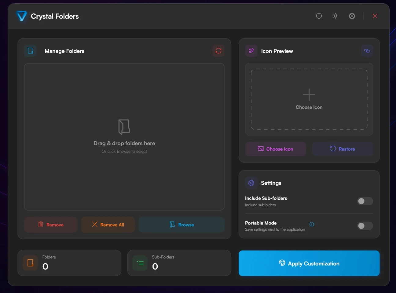 Crystal-Folders-V3.0 界面截图