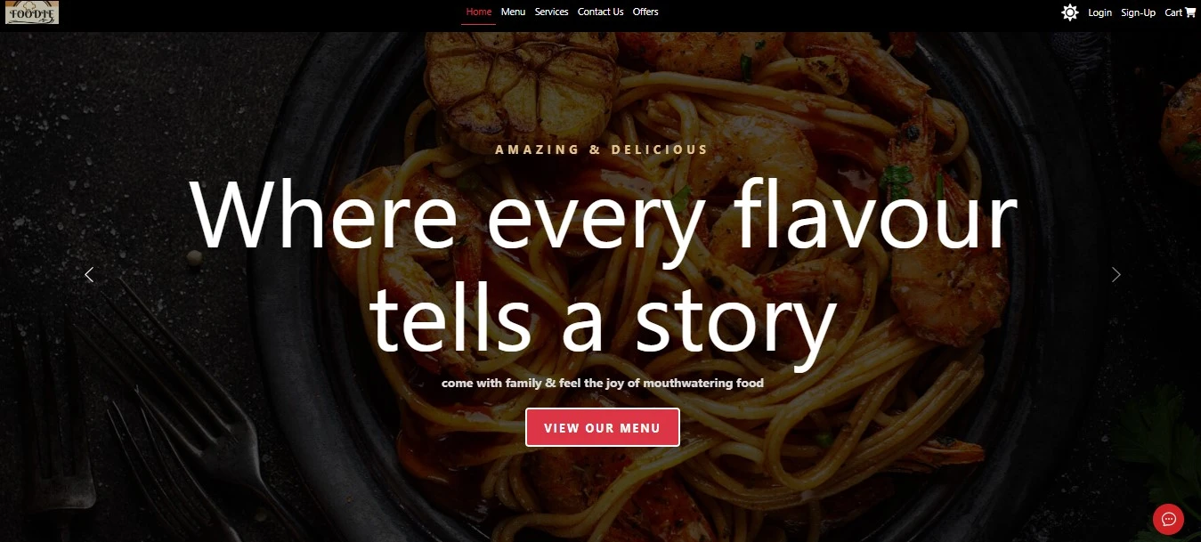 Food-ordering-website 主界面