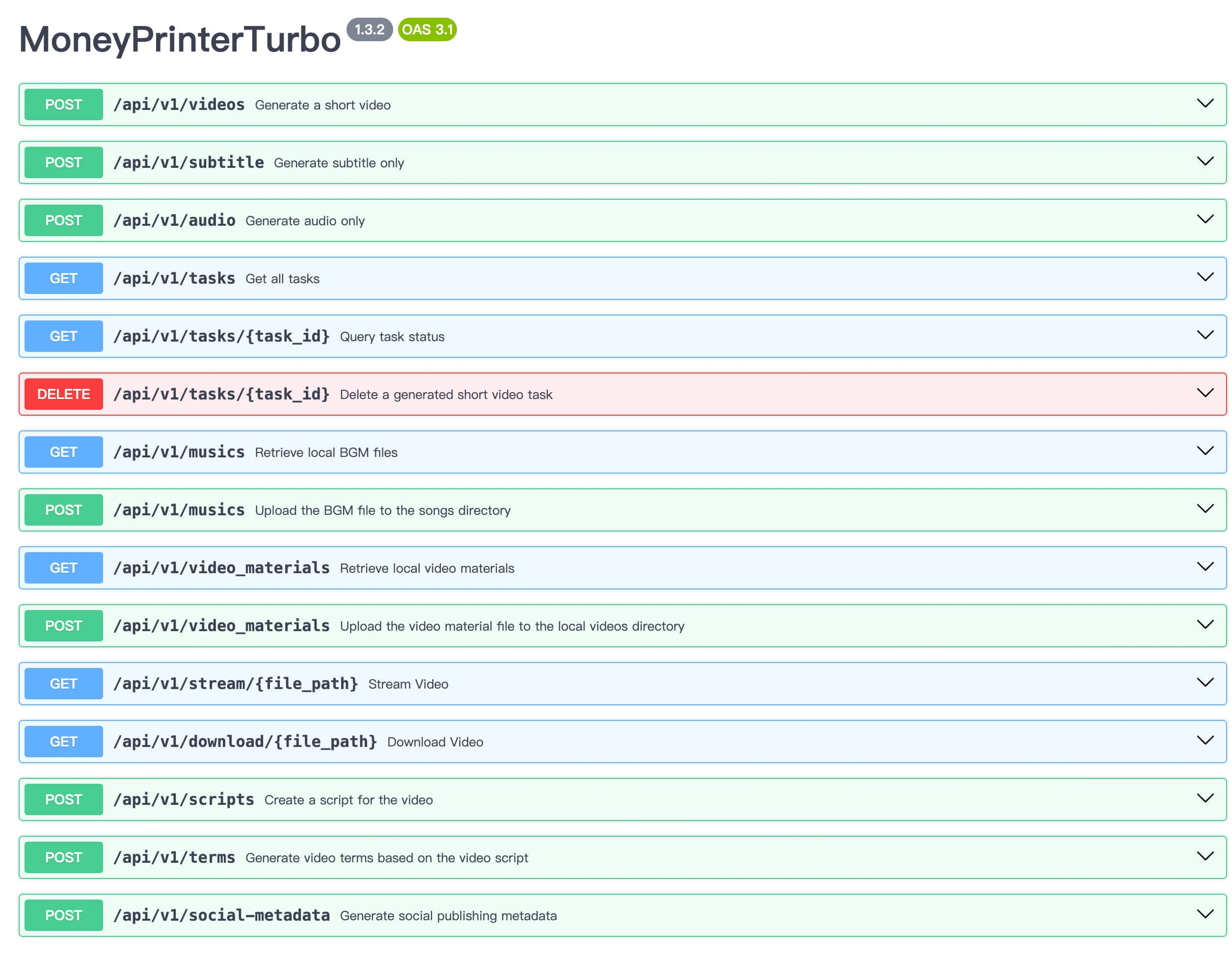 MoneyPrinterTurbo 界面截图