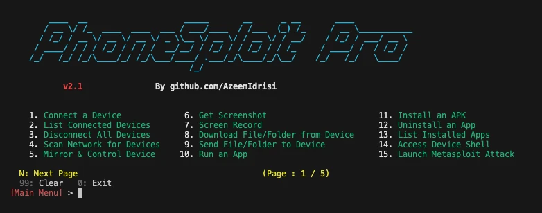 PhoneSploit Pro 截图 1