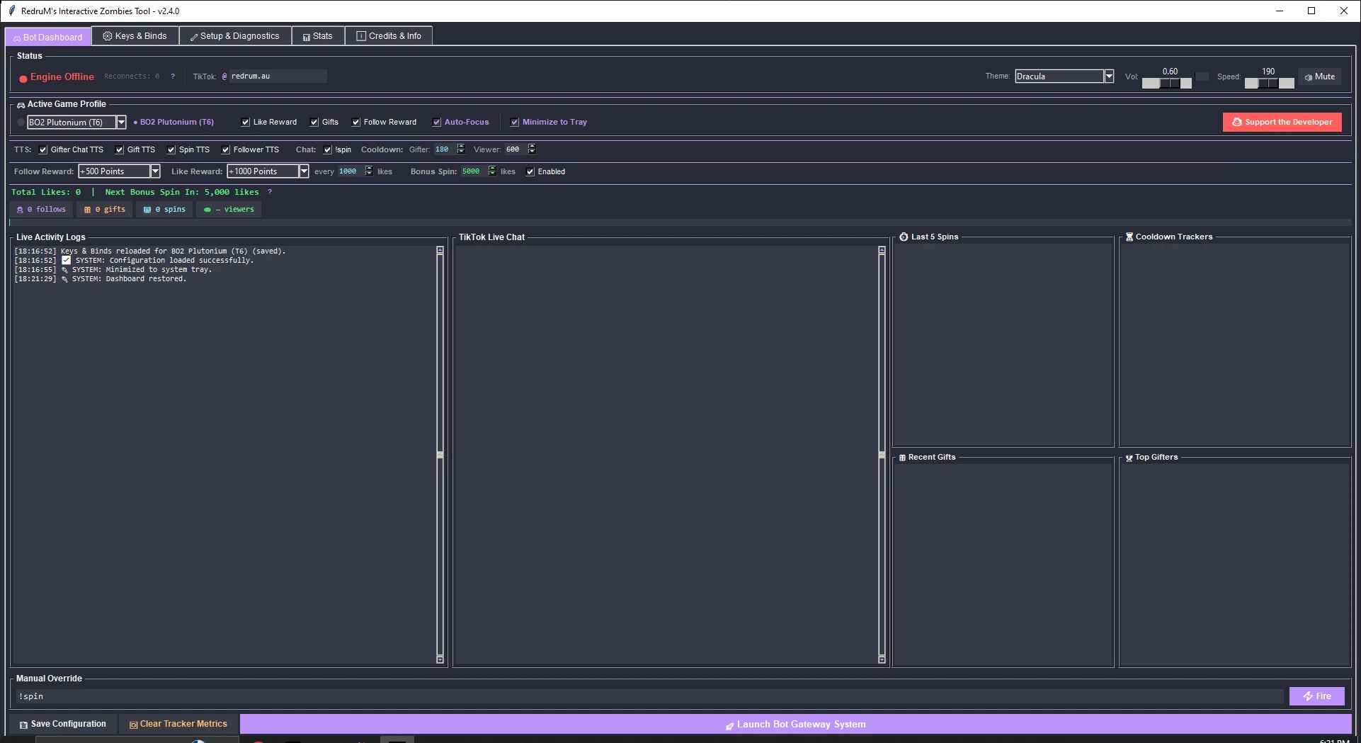 RedruMs_Interactive_Zombies_Tool 主界面