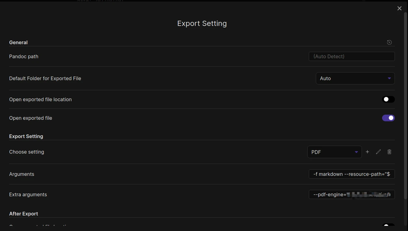 obsidian-enhancing-export 界面截图