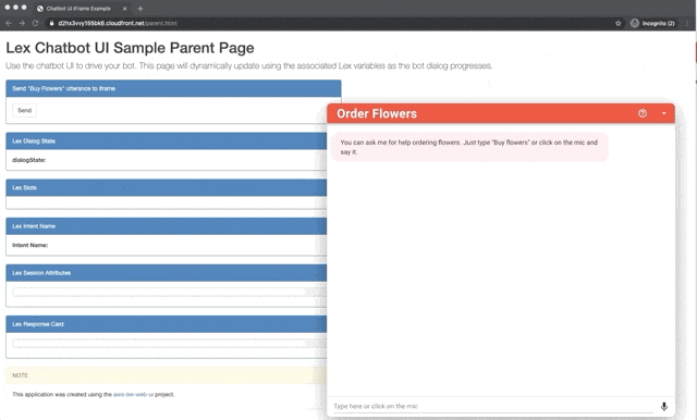 aws-lex-web-ui 界面截图