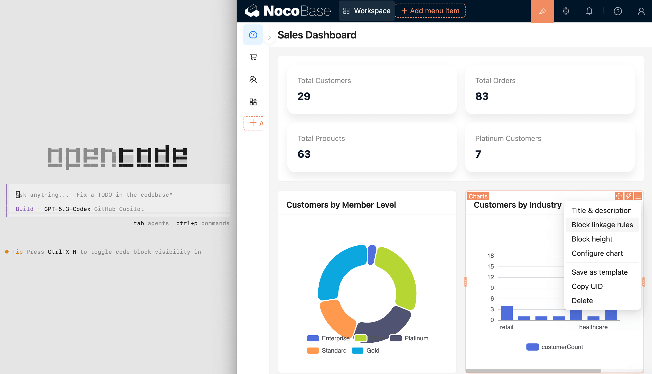 nocobase 界面截图