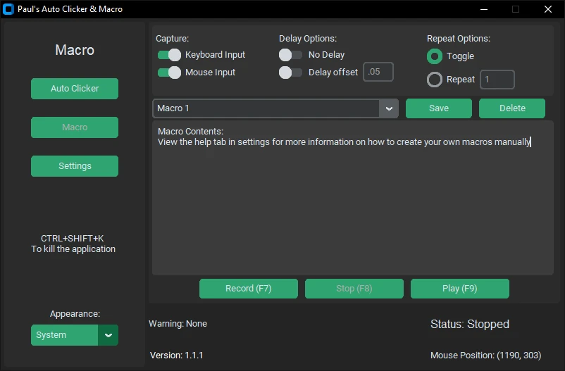AutoClicker 界面截图