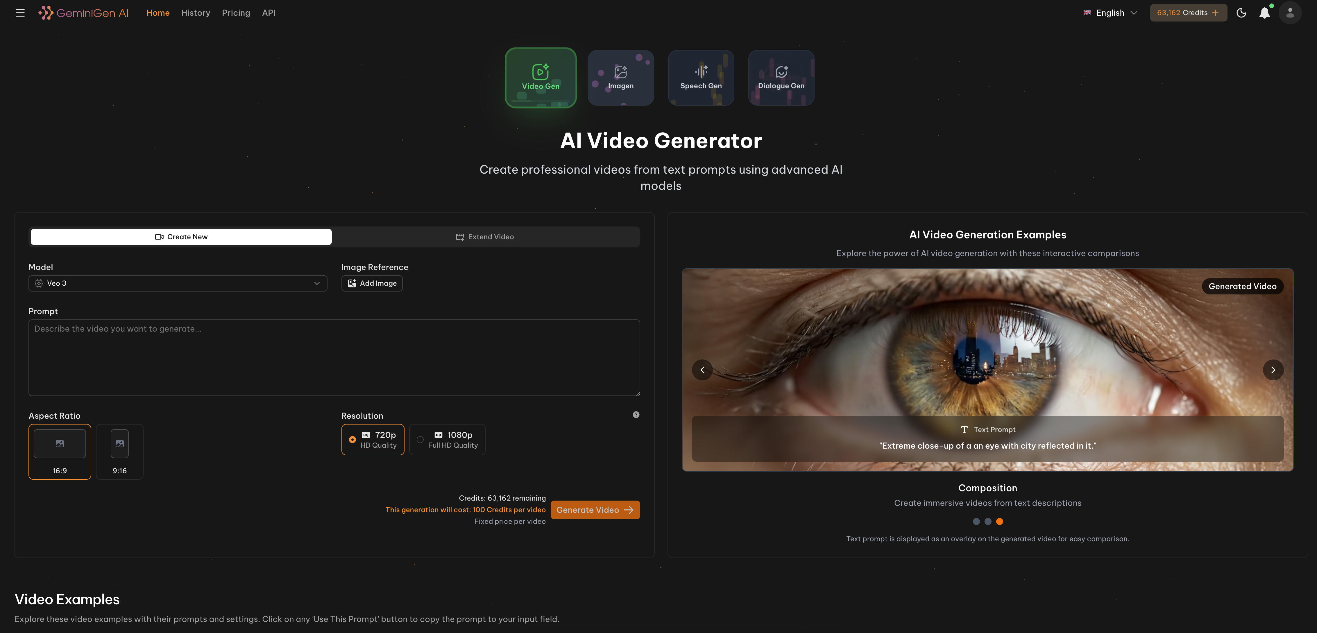 Veo3-AI-Video-API 主界面