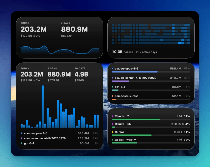 TokenTracker 界面截图
