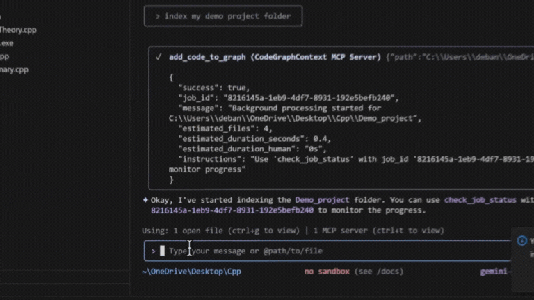 CodeGraphContext 界面截图