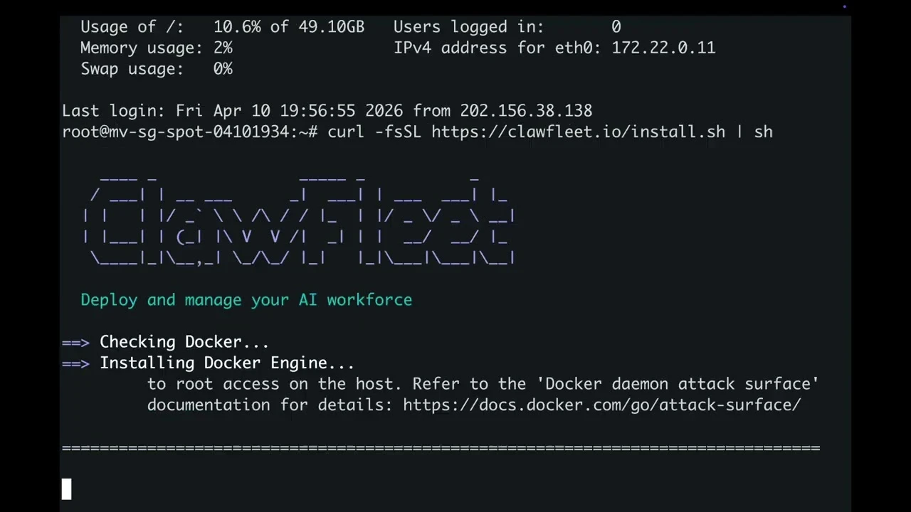 ClawFleet 界面截图