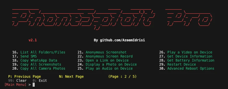 PhoneSploit Pro 截图 2
