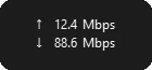 NetSpeedTray 界面截图