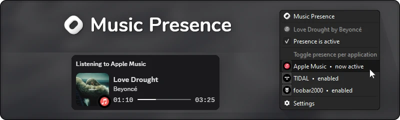 discord-music-presence 主界面