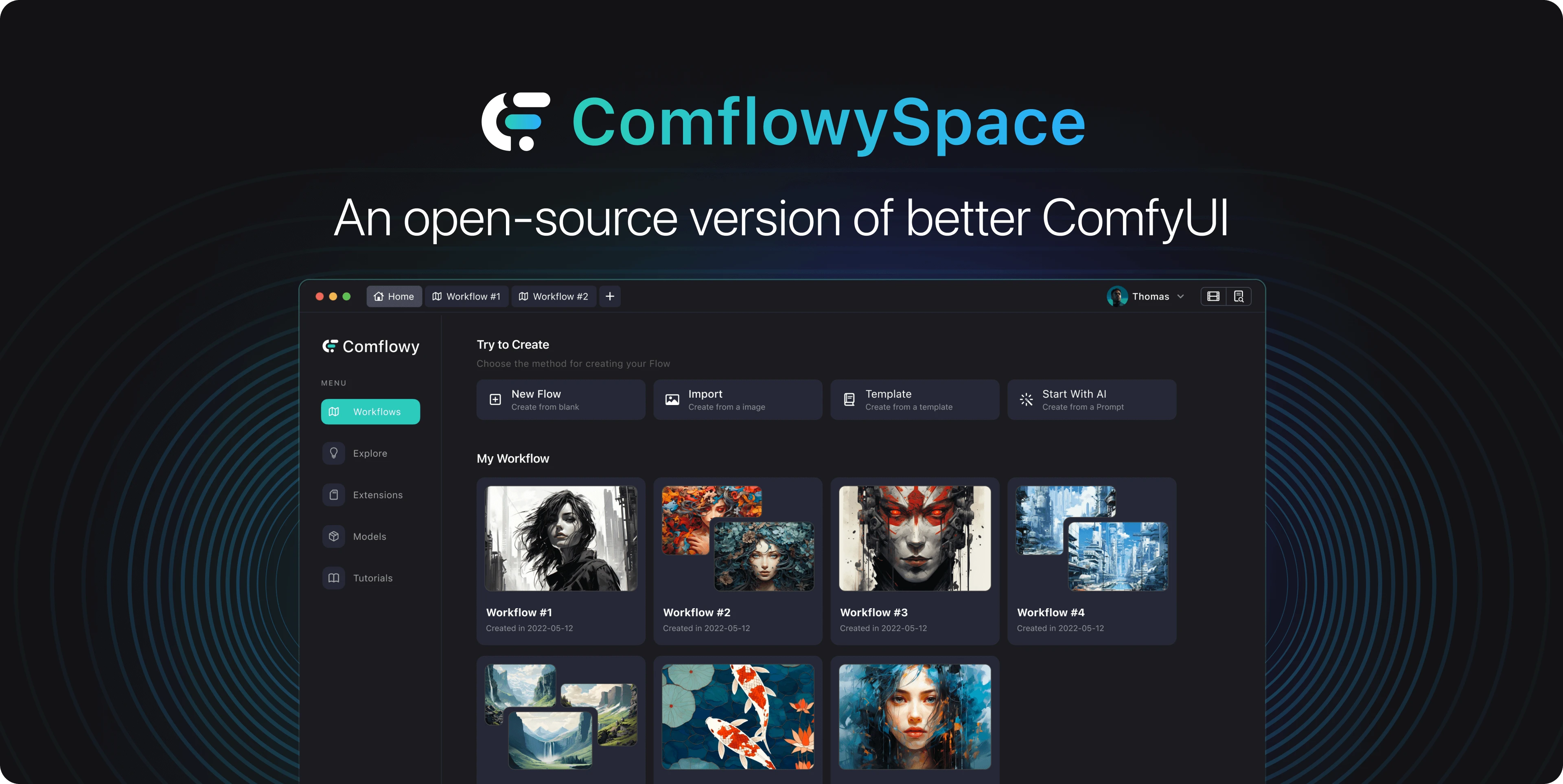 comflowyspace 主界面