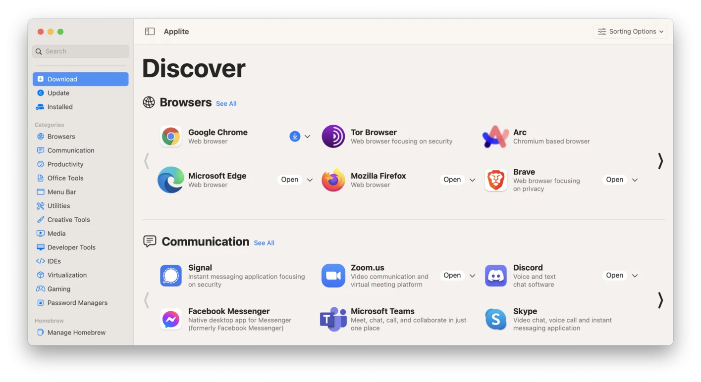 Applite 主界面