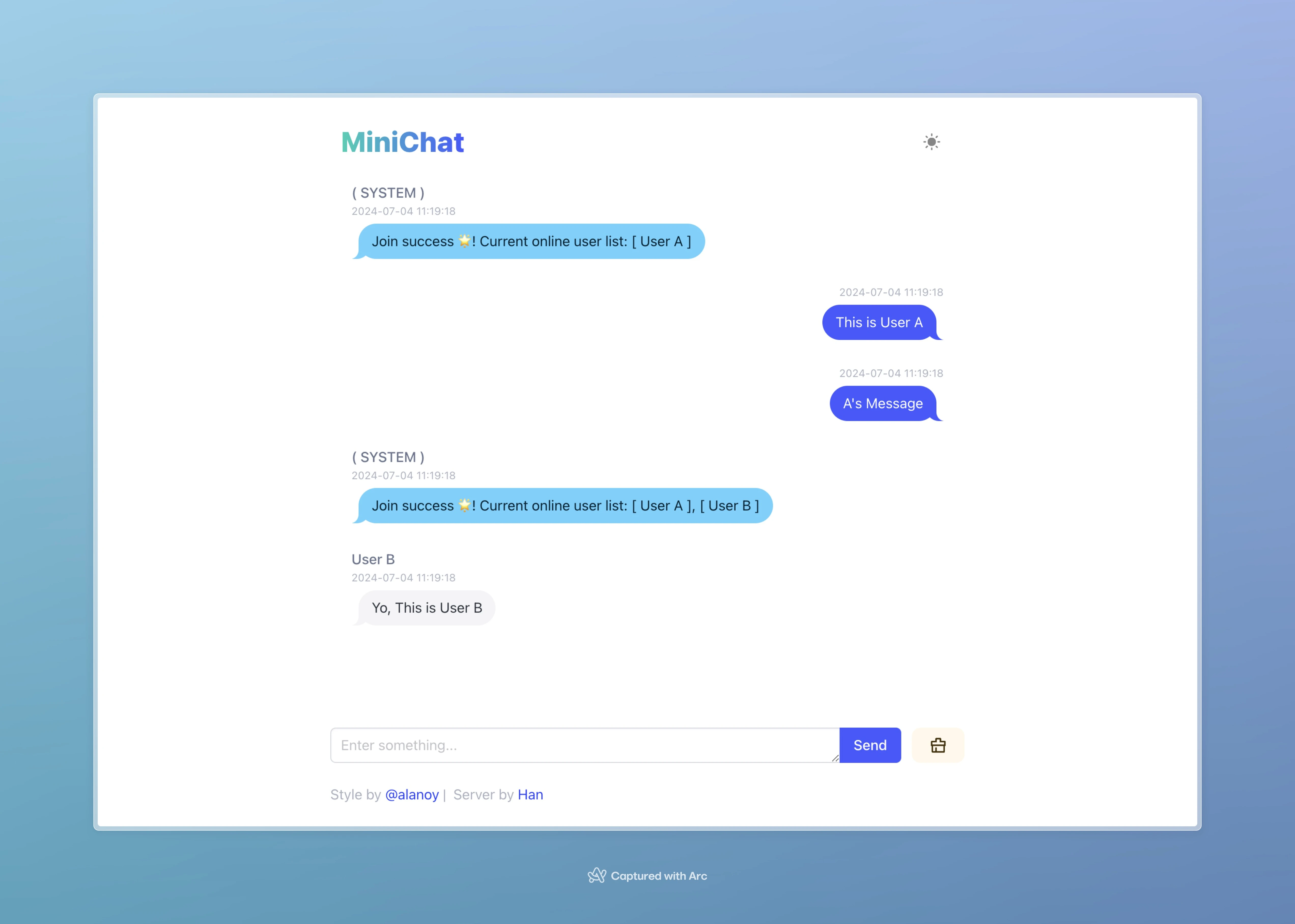 minichat 界面截图