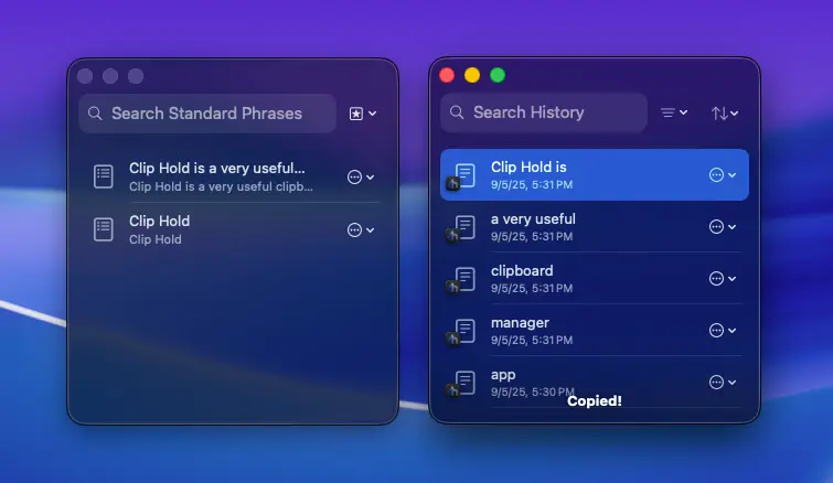 Clip-Hold 界面截图