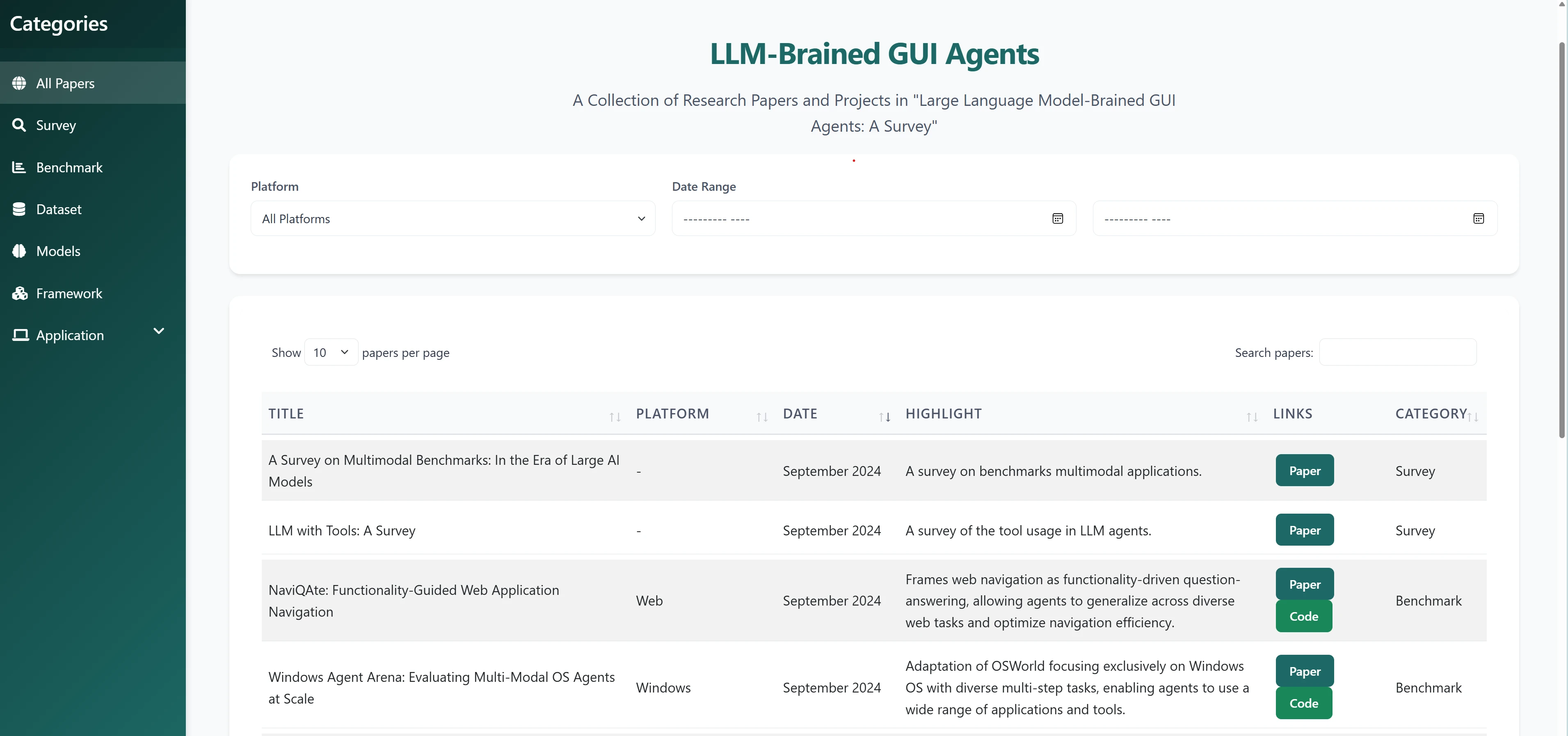 LLM-Brained-GUI-Agents-Survey 界面截图