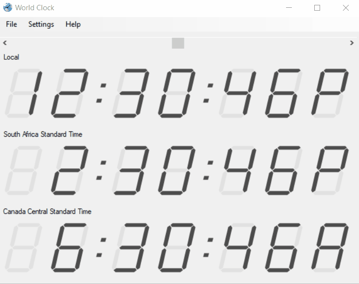 world-clock 主界面