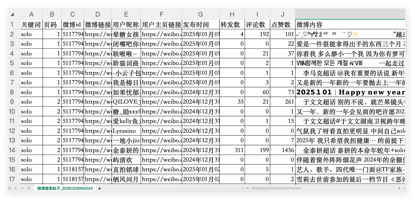 weibo_one_spider 界面截图