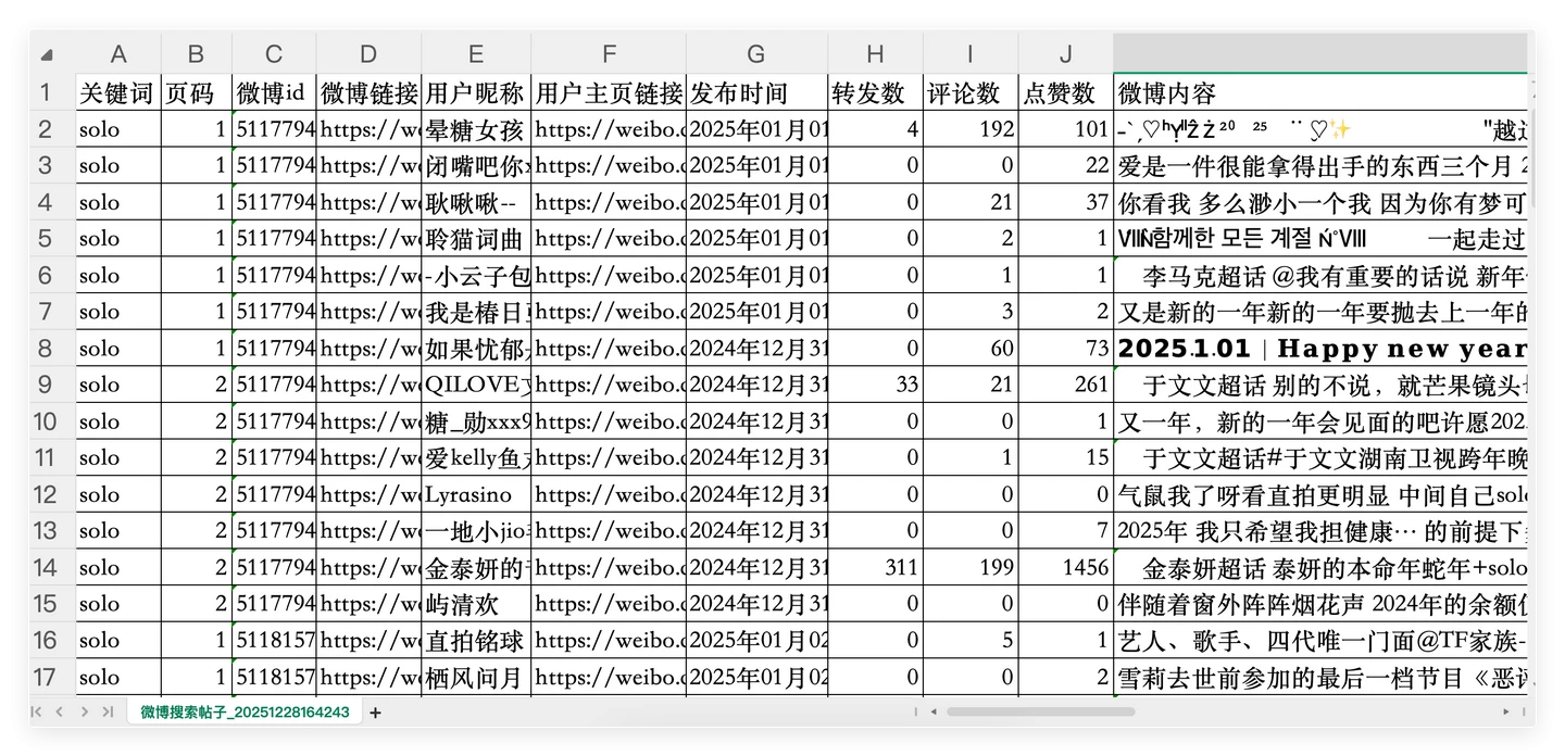 weibo_one_spider 界面截图