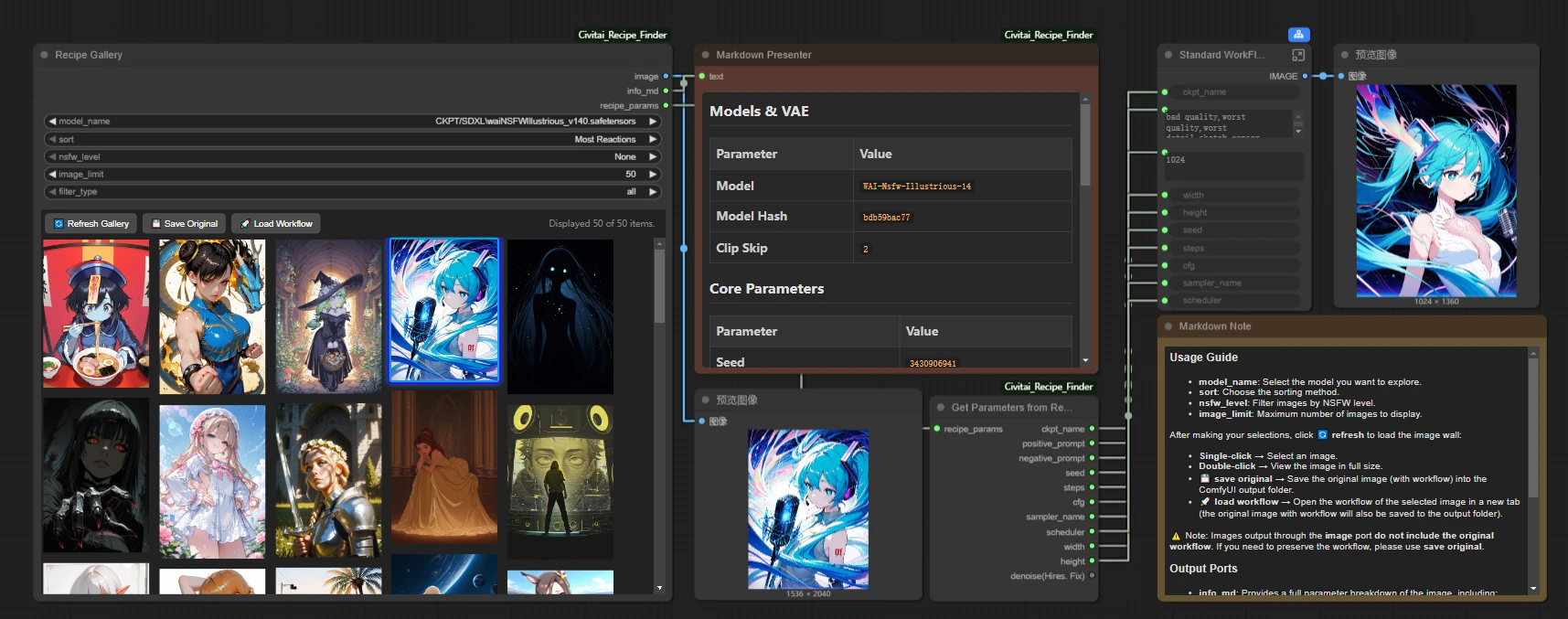 ComfyUI-Civitai-Toolkit 主界面