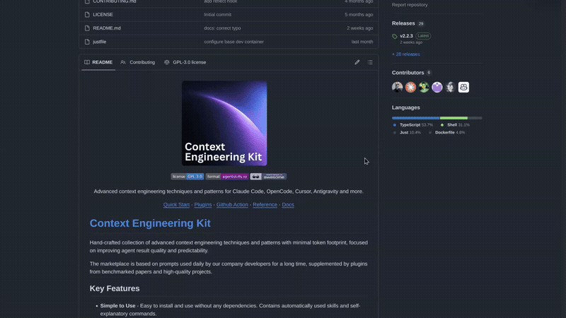 context-engineering-kit 界面截图