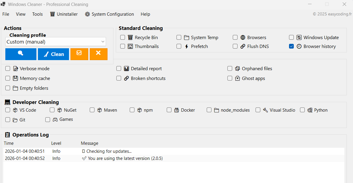 windows-cleaner-public 主界面