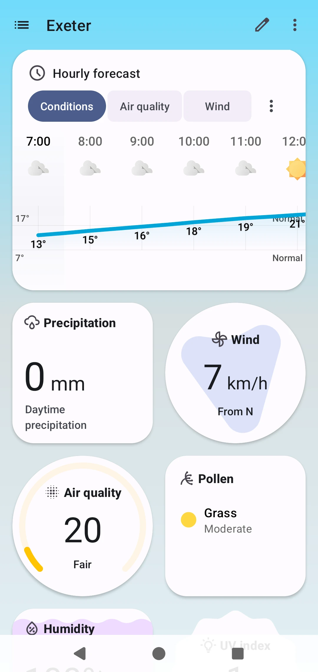 breezy-weather 界面截图