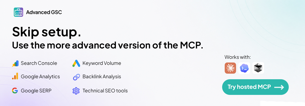 mcp-gsc 主界面