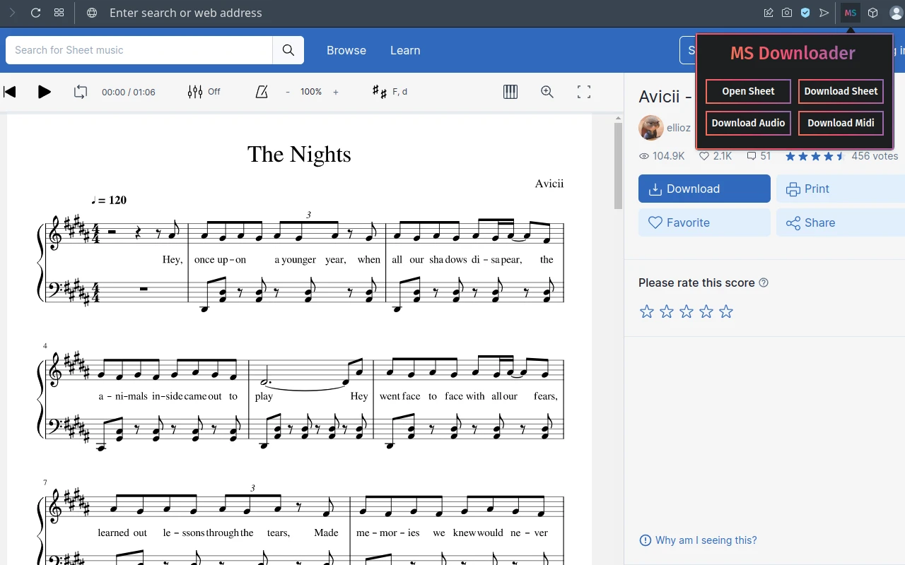 musescore-downloader 界面截图
