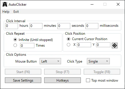 AutoClicker 主界面