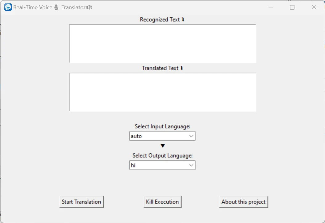 real-time-voice-translator 界面截图