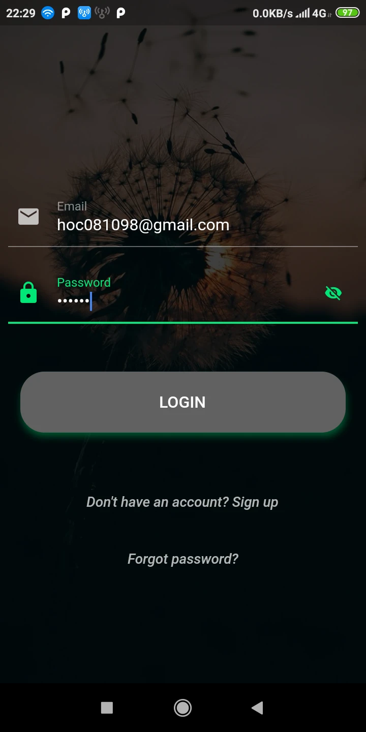 node-auth-flutter-BLoC-pattern-RxDart 主界面