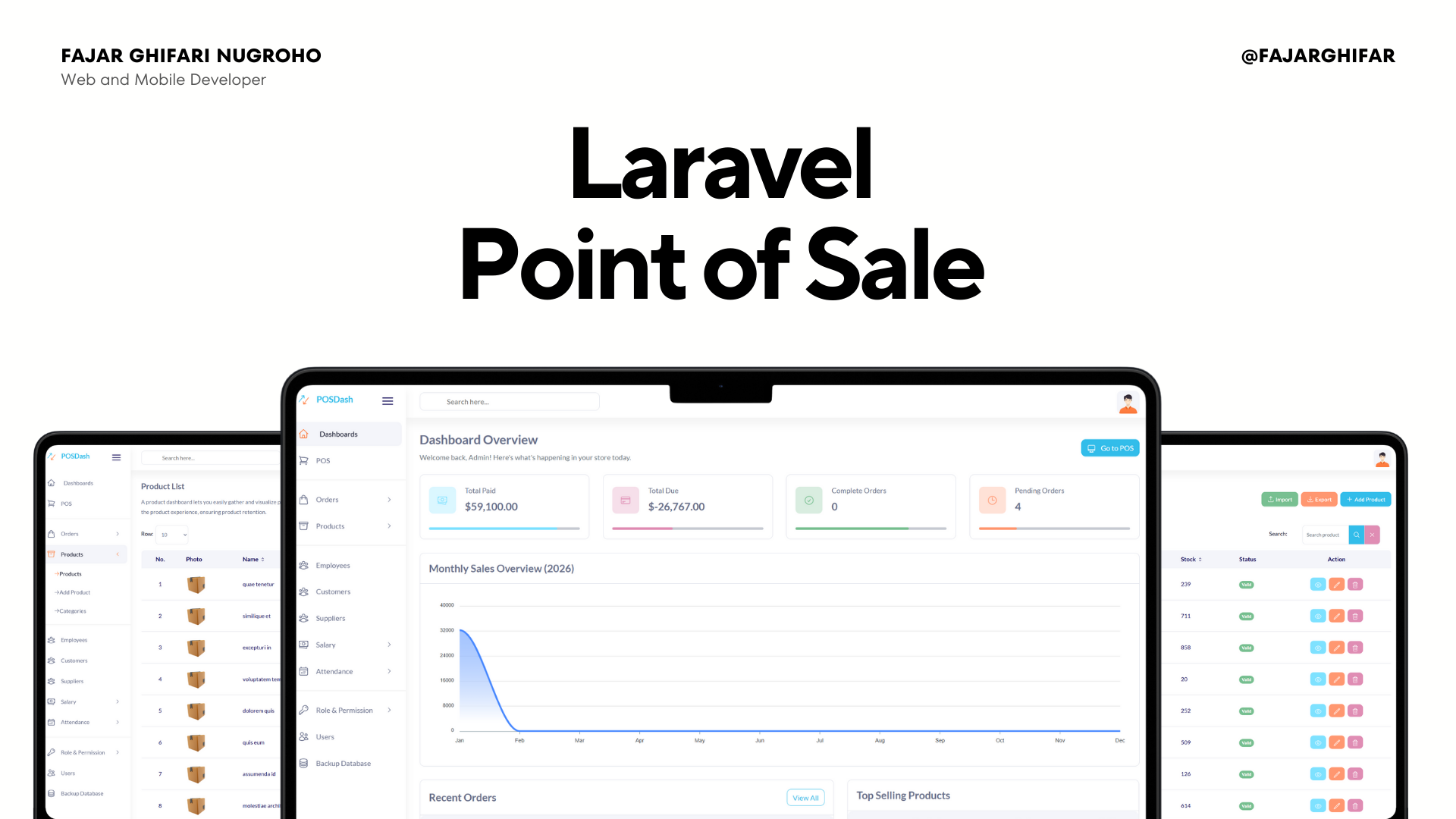 laravel-point-of-sale 主界面