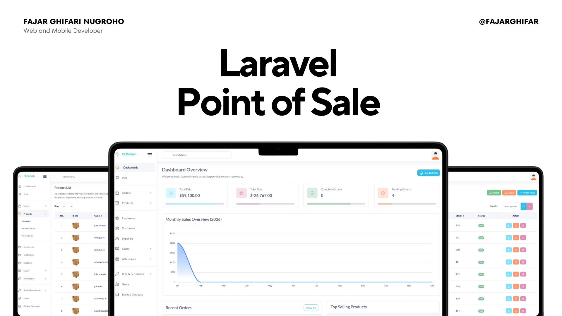 laravel-point-of-sale 主界面