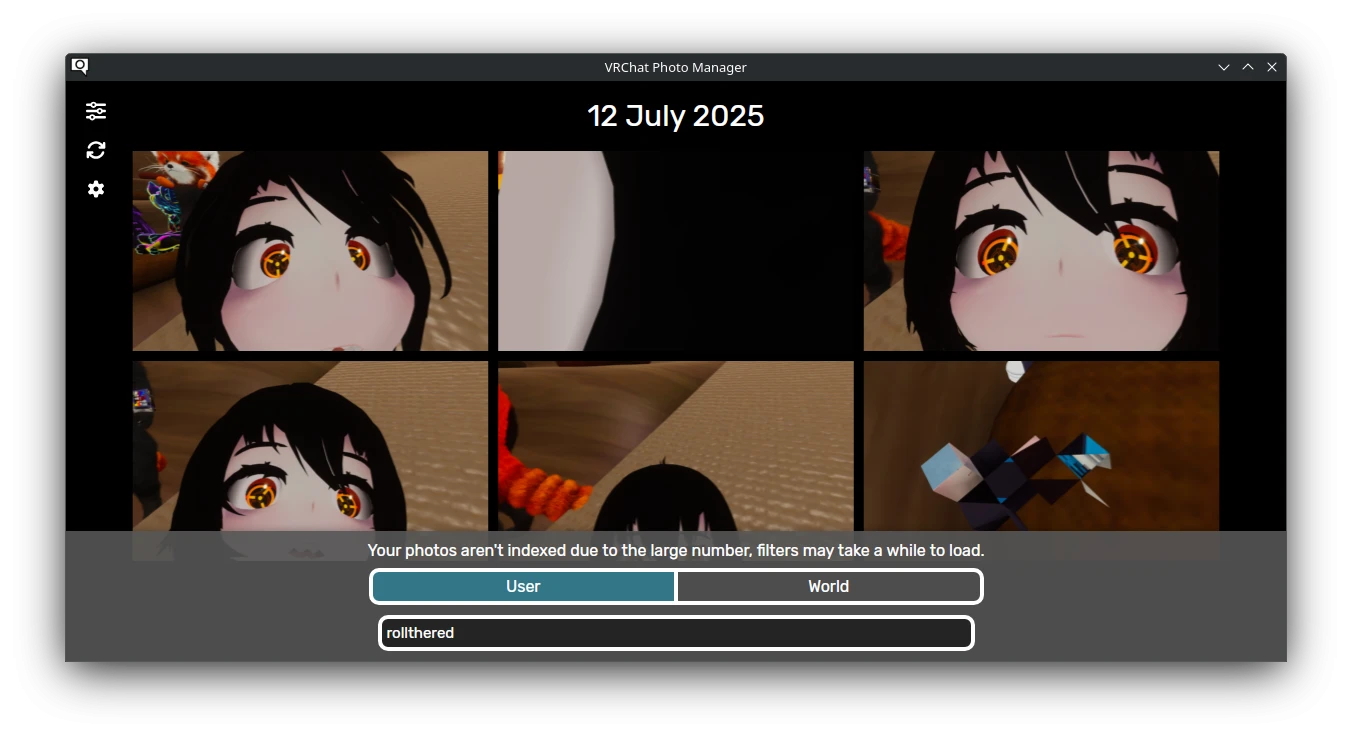VRChat-Photo-Manager 界面截图