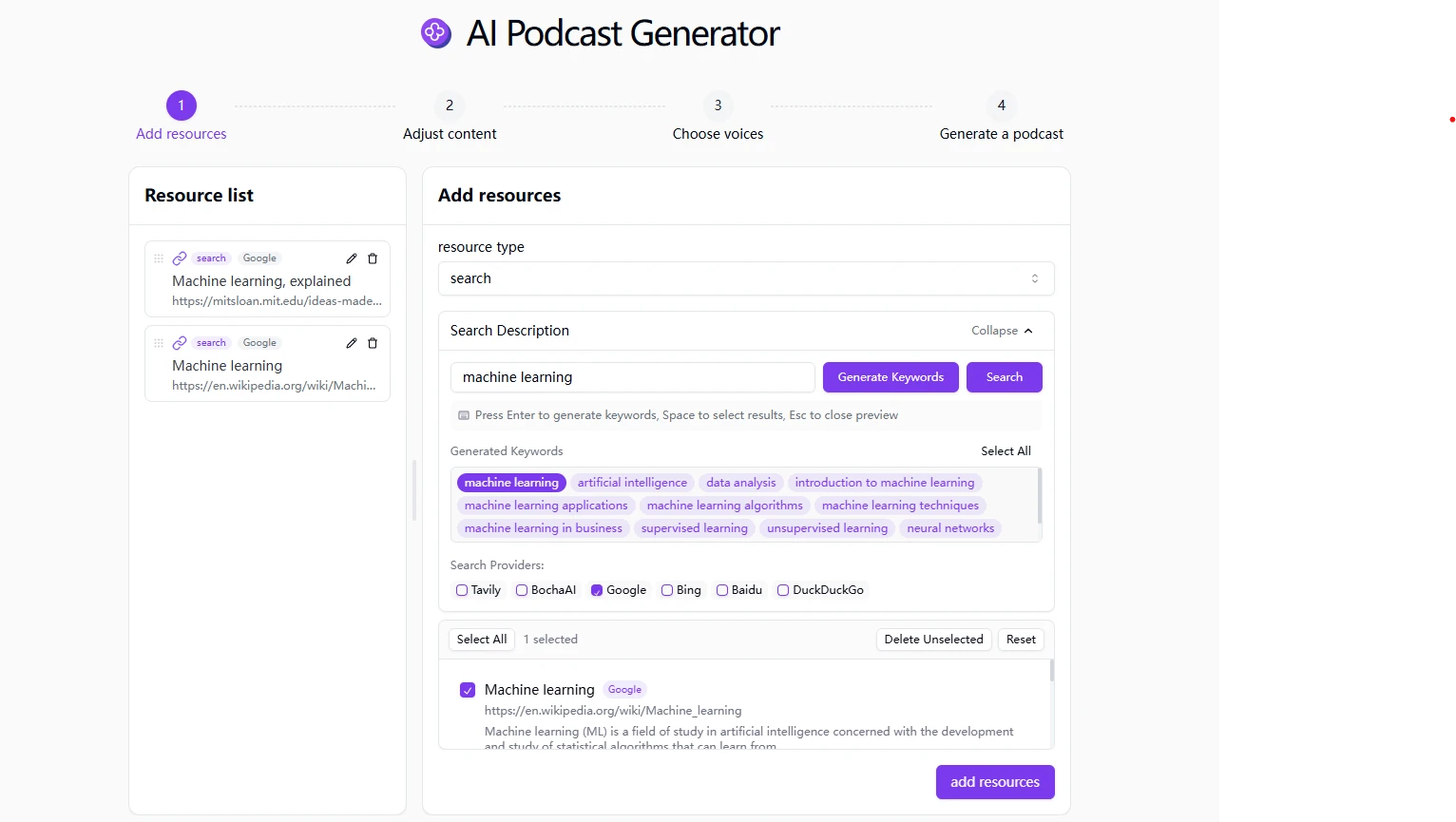 302_podcast_generator 界面截图