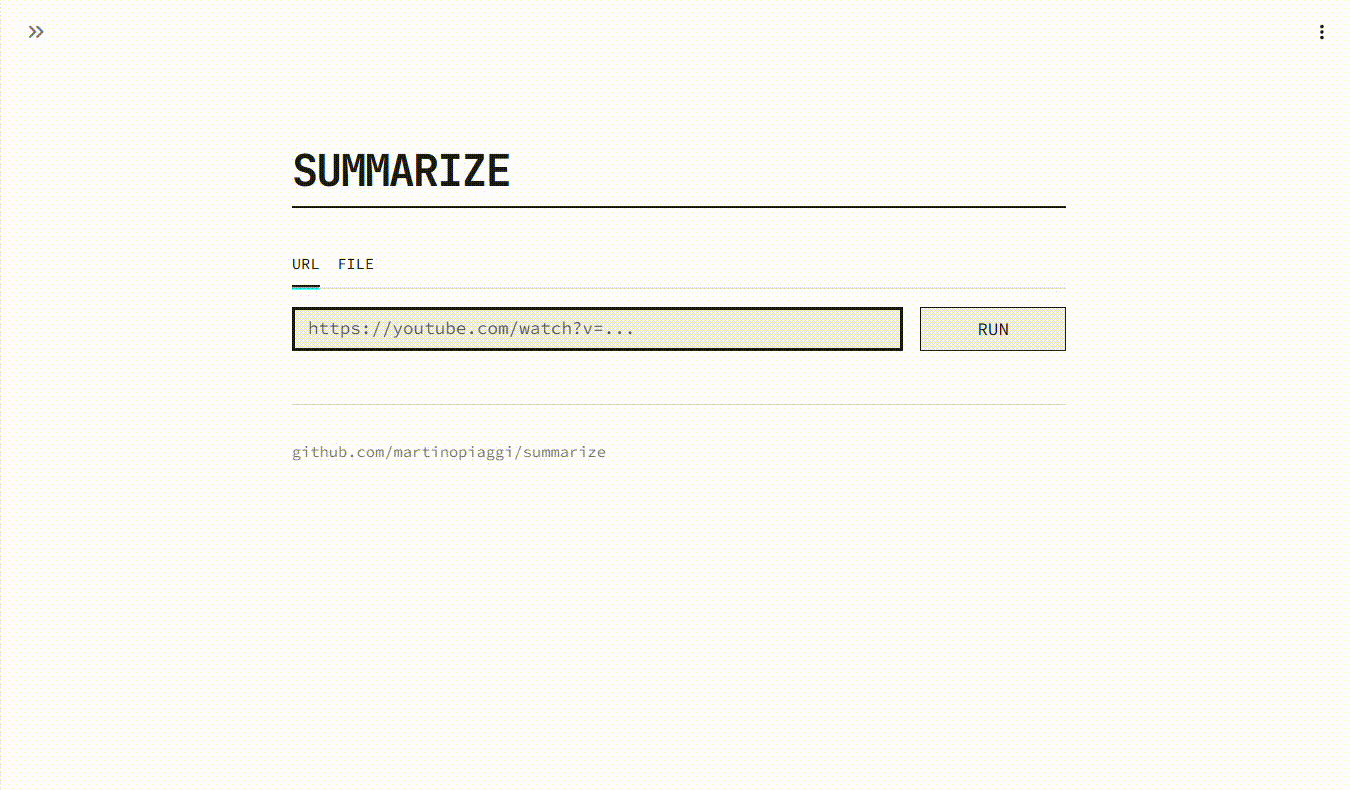 summarize 主界面