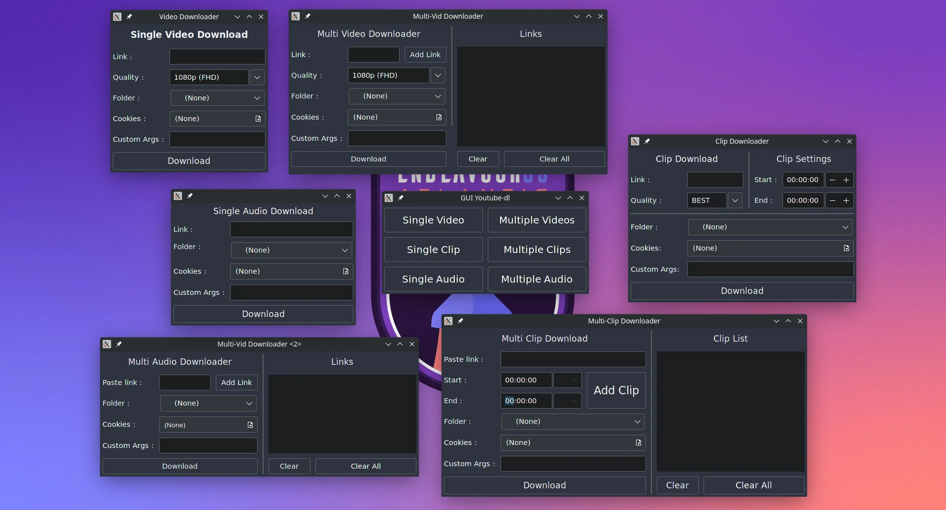 Gui-Youtube-dl 界面截图
