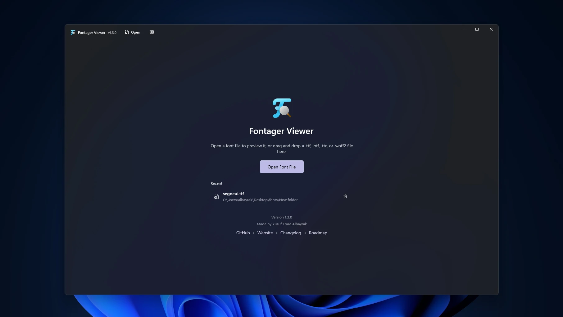 Fontager 界面截图