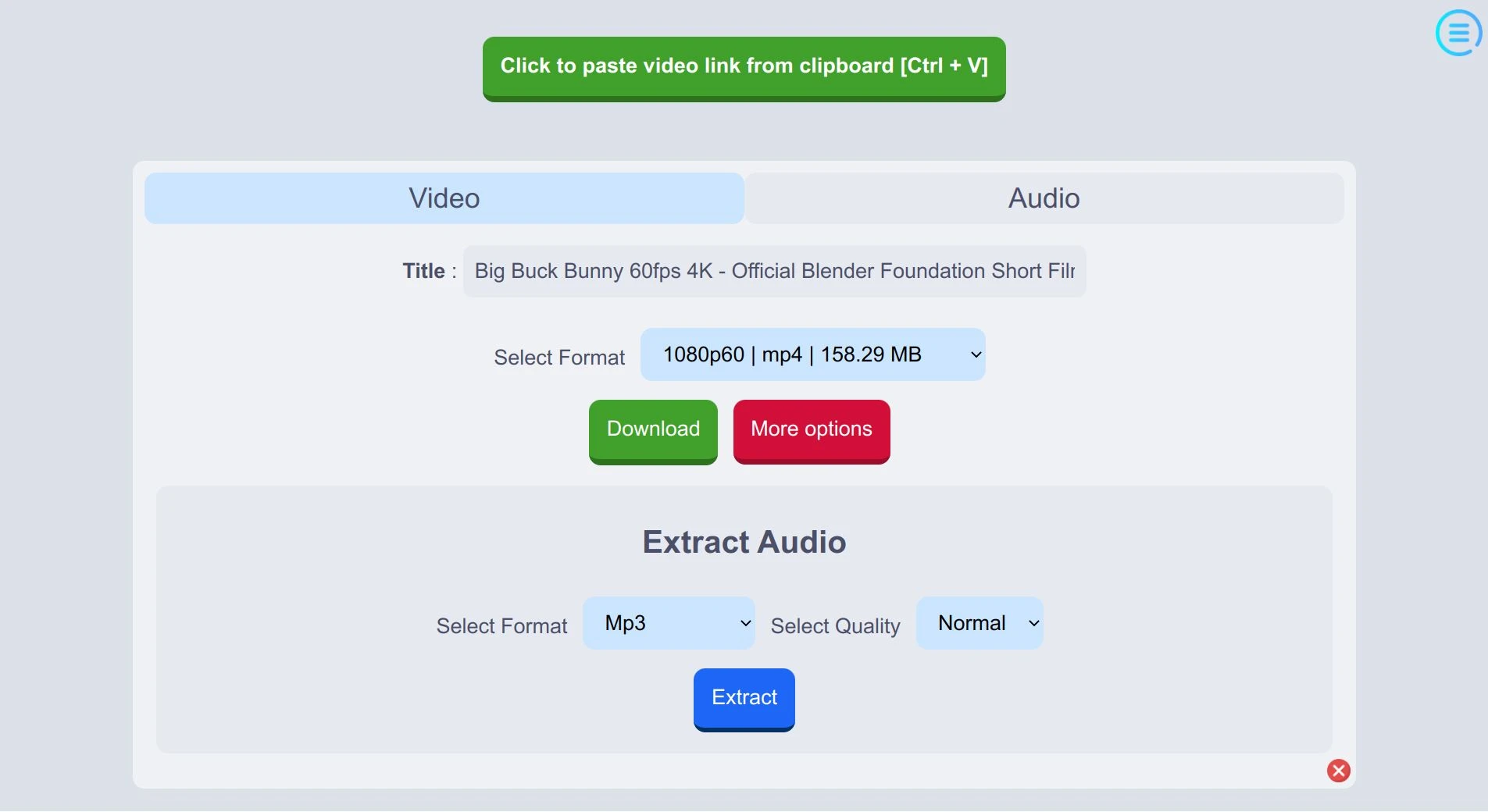 ytDownloader 界面截图