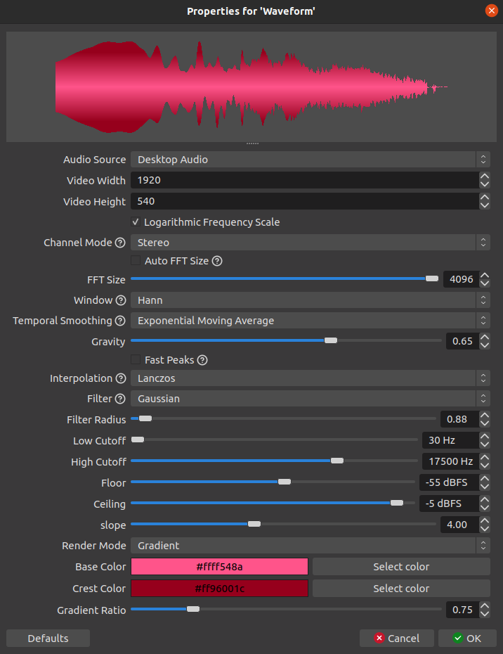 waveform 主界面
