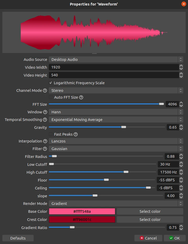 waveform 主界面