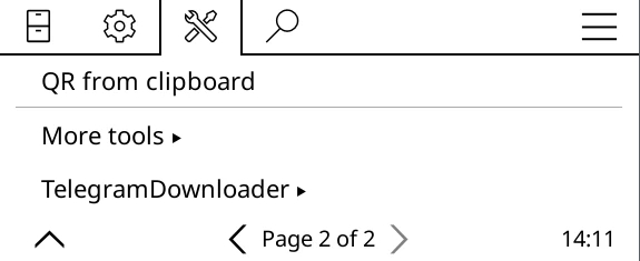 TelegramDownloader.koplugin 主界面