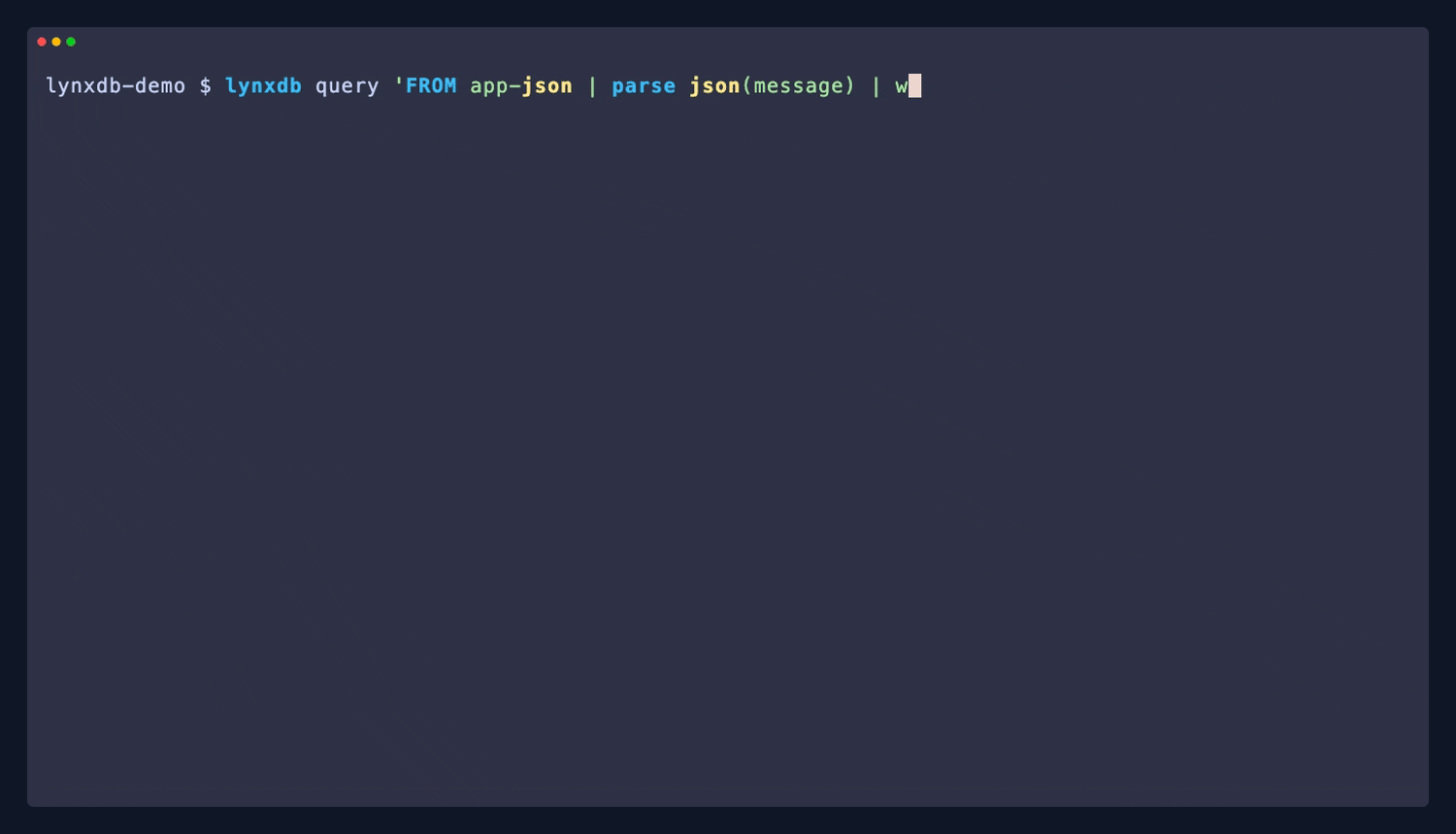 lynxdb 界面截图